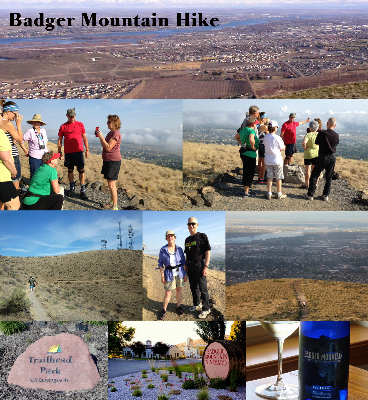Badger Mountain Hike Collage